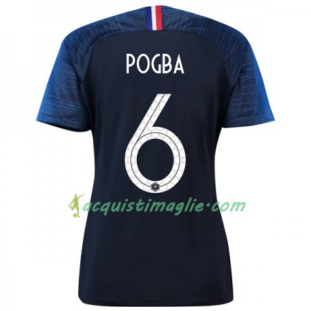 Divisa di Calcio Francia Pogba 6 Donna Prima Mondiali 2018